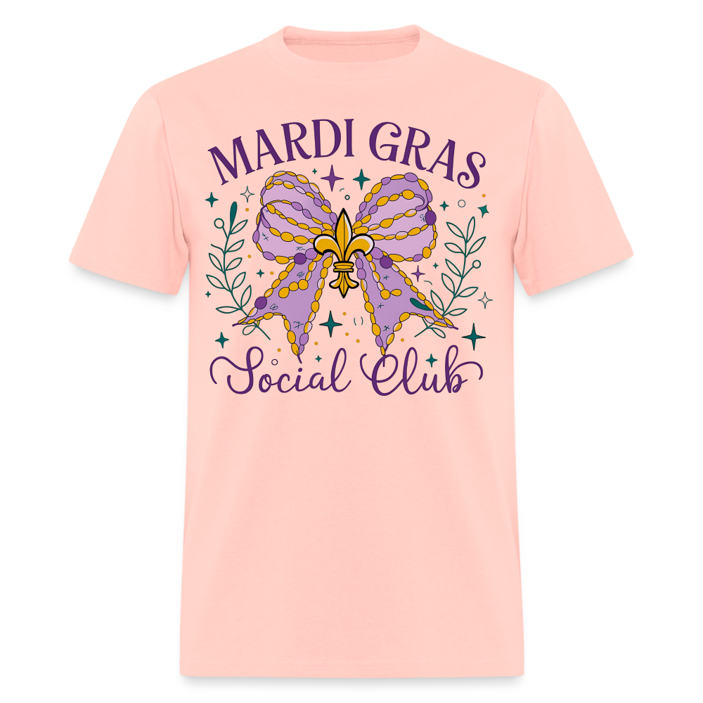 Mardi Gras Social Club  Shirt New Orleans Party Celebration T-Shirt - blush pink 