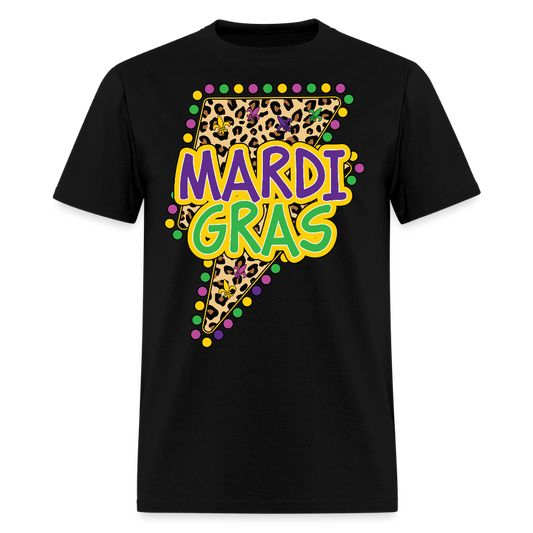 Mardi Gras Leopard Print Shirt For Women Mardi Gras Party T-shirt - black