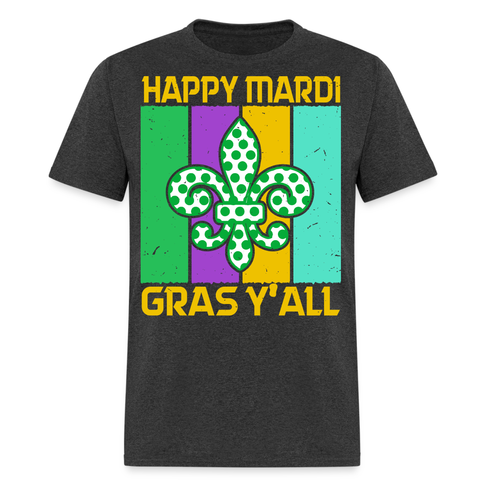 New Orleans Festival Tee Southern-style Mardi Gras Y’all T-shirt - heather black