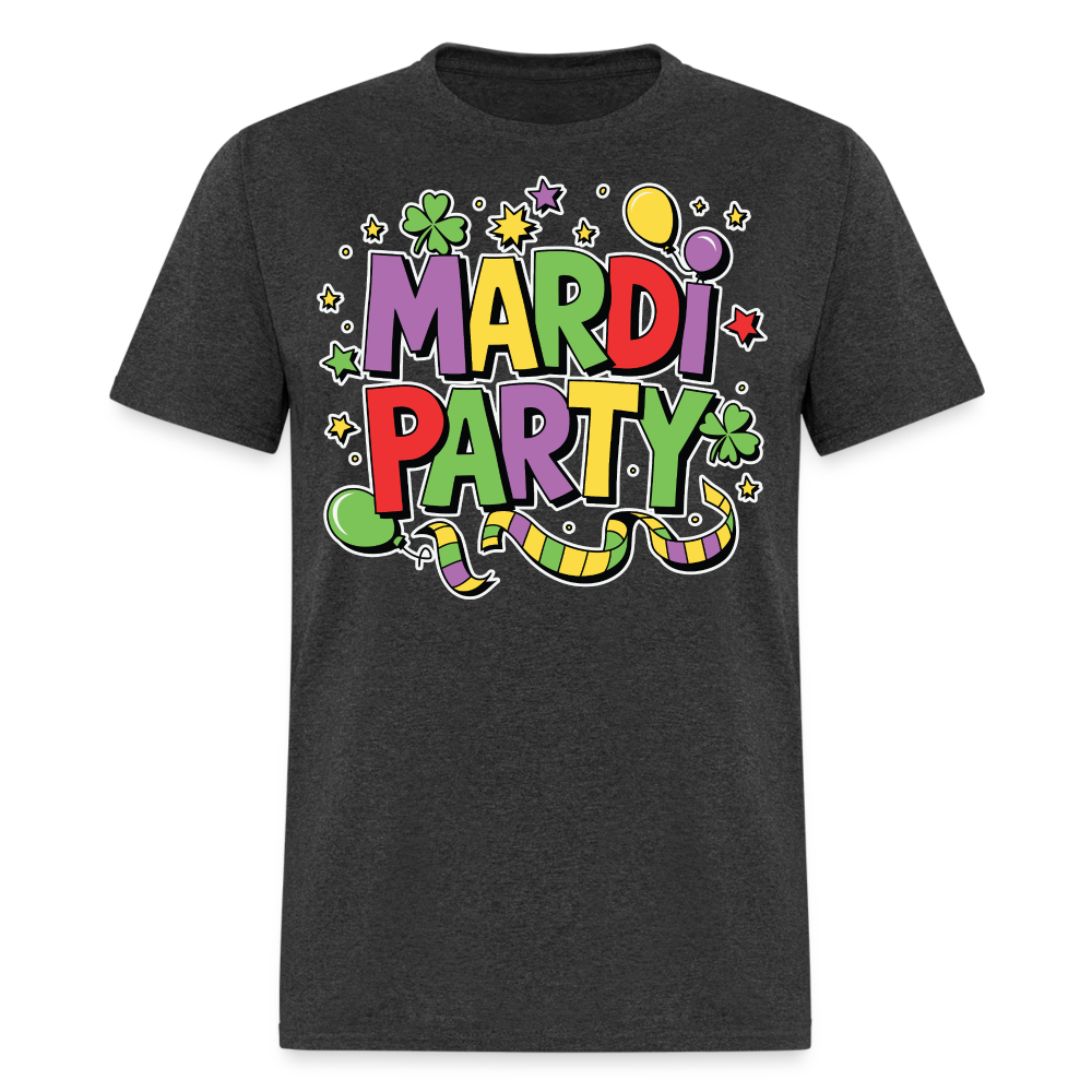 Mardi Gras Party Shirt For Men and Women New Orleans Festival T-shirt - heather black