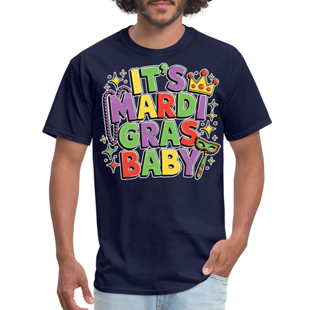 New Orleans Carnival Festival Tee It’s Mardi Gras Baby T-shirt - navy