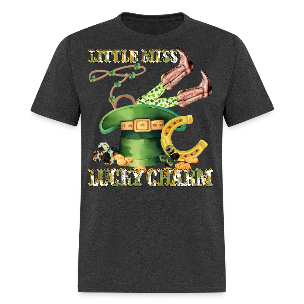 St Patrick’s Day Lucky Charm Western Cowgirl T-shirt - heather black