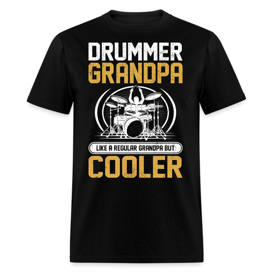 Gifts For Grandpa Who Plays Drums T-shirt - black