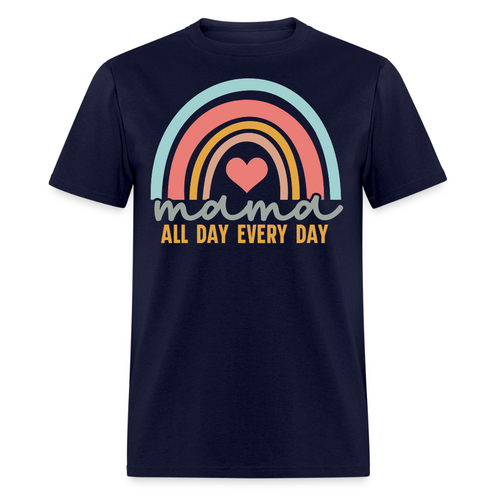 Mama All Day Every Day Tee For Moms T-shirt - navy
