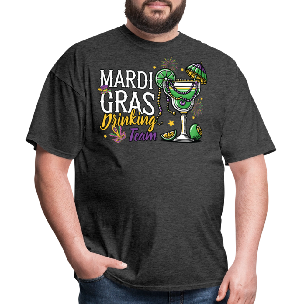 Best Mardi Gras Gifts For Drinkers Mardi Gras Drinking Team T-shirt - heather black