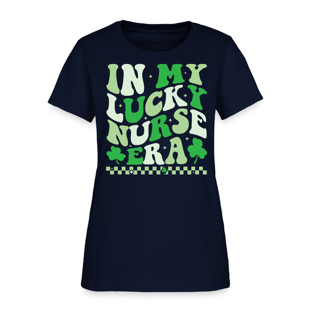 In My Lucky Nurse Era St Patrick’s Day T-Shirt - navy