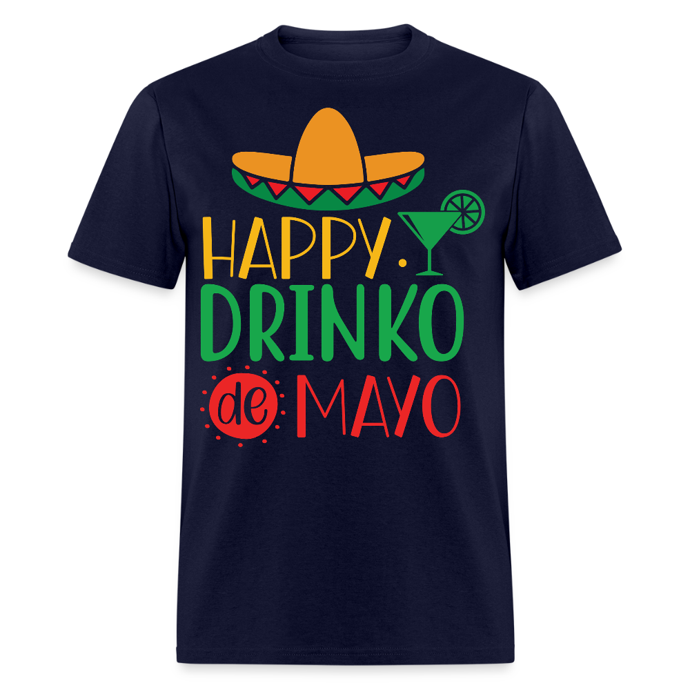 Funny Cinco de Mayo Tee For Parties Drinko de Mayo T-shirt - navy