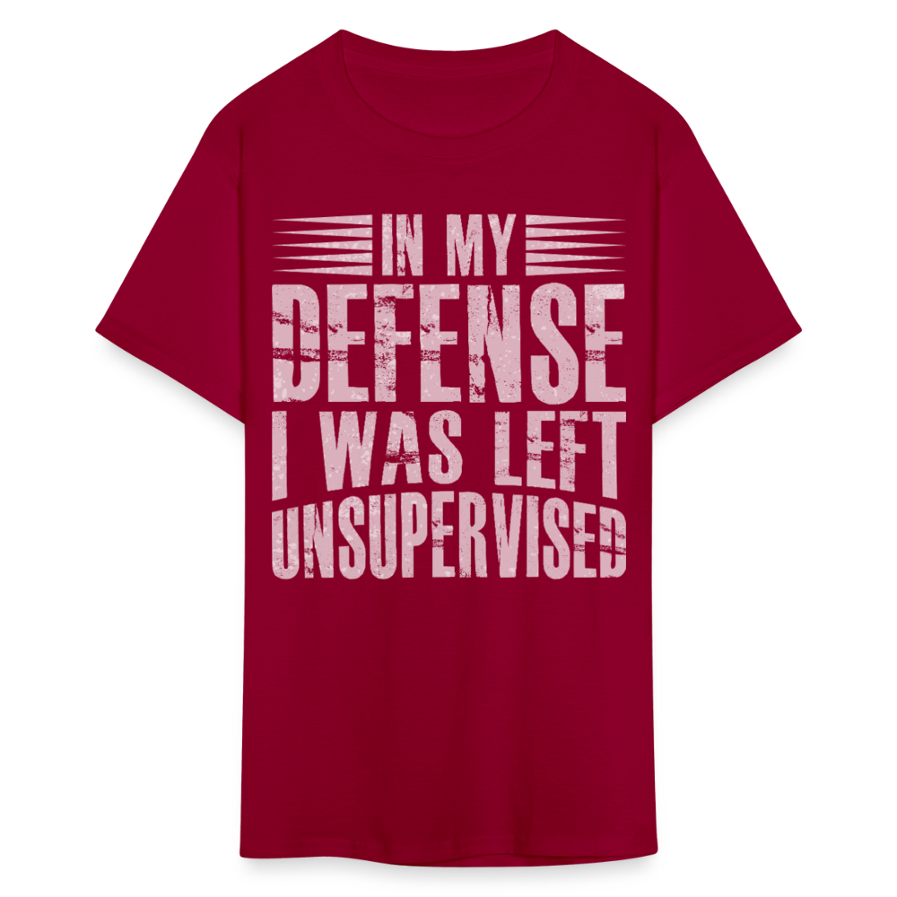 Unique In My Defense Graphic Tees Unisex Classic T-Shirt - dark red