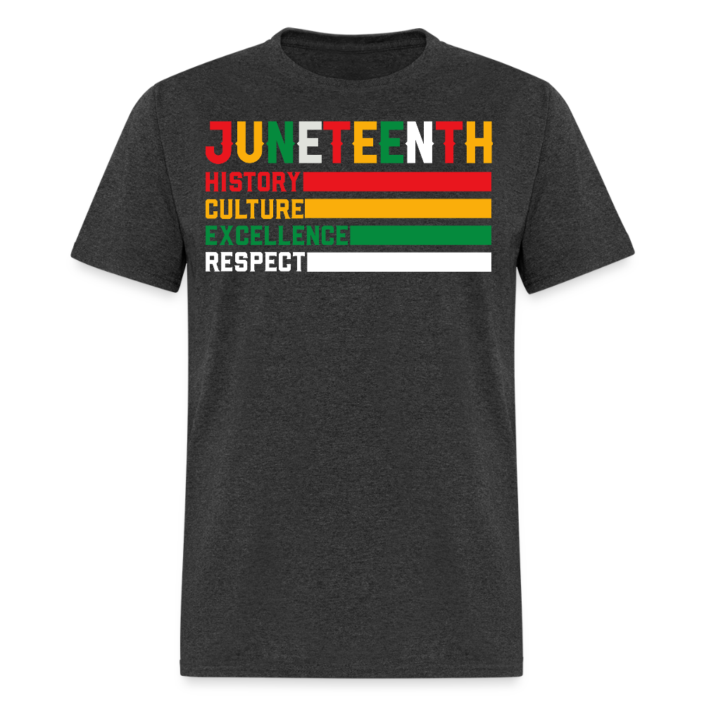Black Culture Empowerment Juneteenth Celebration T-shirt - heather black