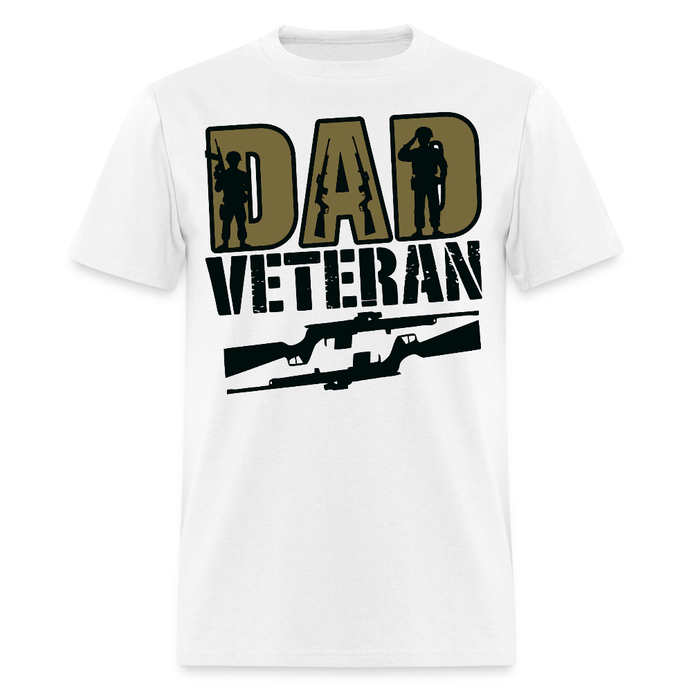 Father's Day Gift For Veteran Dad T-shirt - white