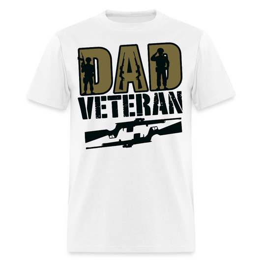 Father's Day Gift For Veteran Dad T-shirt - white