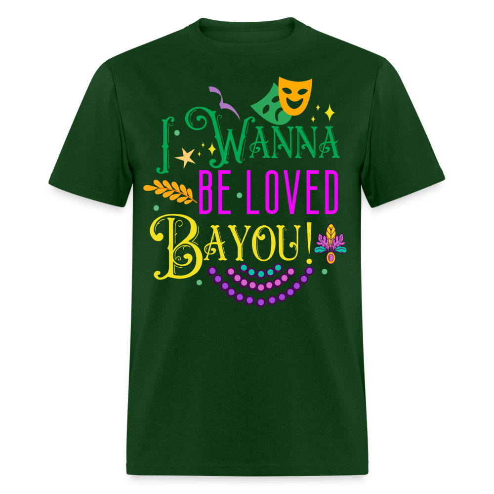 Bayou-inspired Funny Graphic Tee Mardi Gras Party T-shirt - forest green