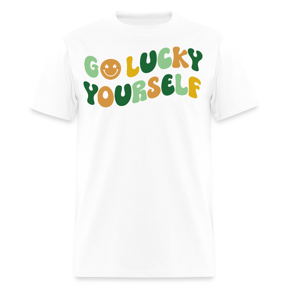 Go Lucky Yourself St Paddy's Day T-shirt - white