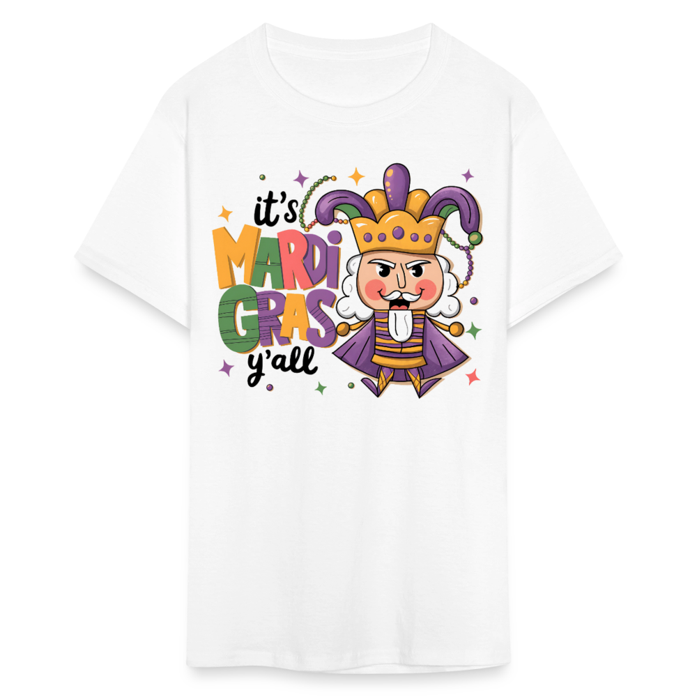 Mardi Gras Jester King Tee It's Mardi Gras Y'all T-shirt - white