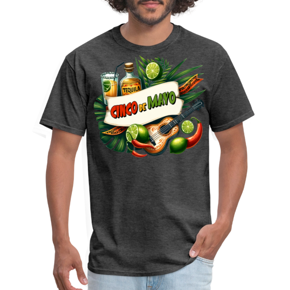 Cinco de Mayo Party Shirt Tequila Lover Fiesta T-shirt - heather black