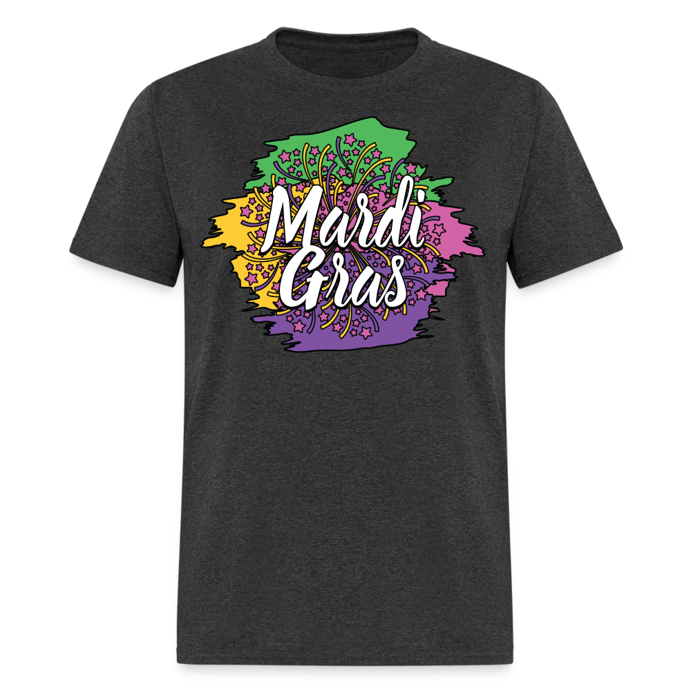 Mardi Gras Graphic Shirt For Men and Women Funny and Trendy Mardi Gras T-Shirt - heather black