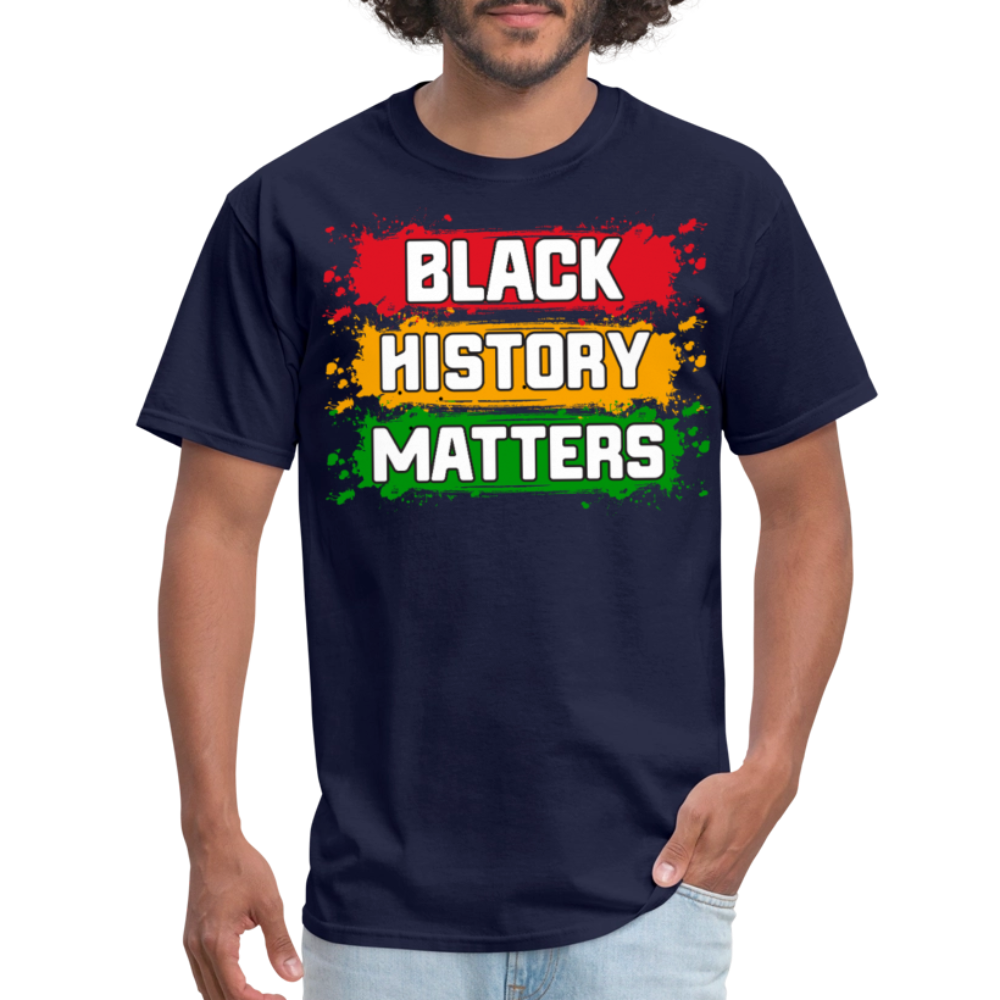 African American Heritage Apparel for Black History Month Unisex T-shirt - navy