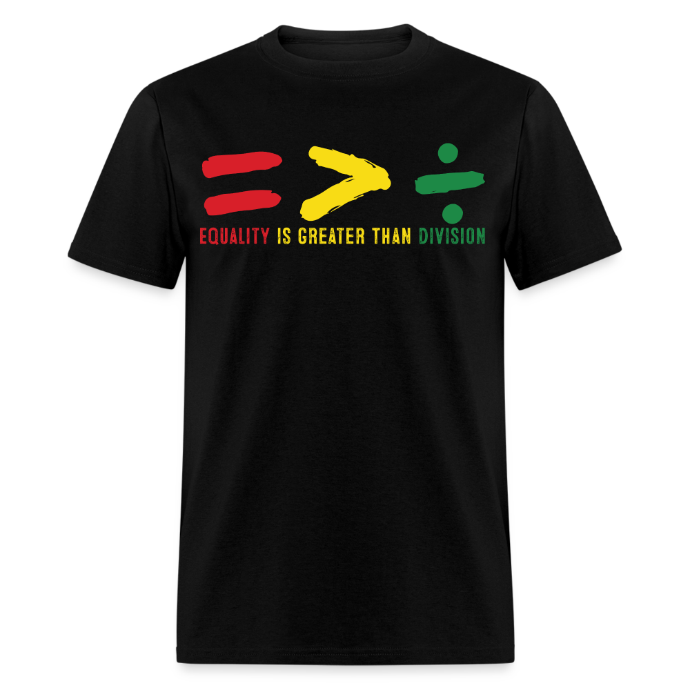 Black History Month Tee Equality Over Division T-Shirt - black