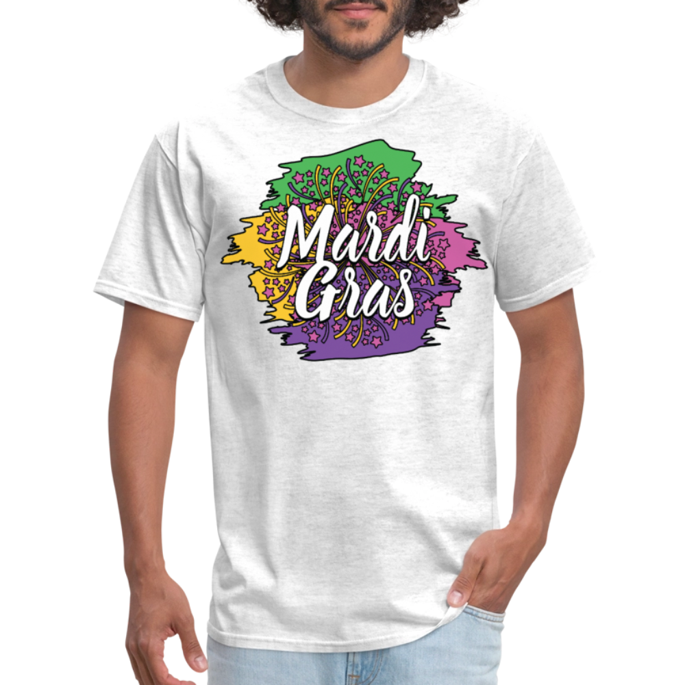 Mardi Gras Graphic Shirt For Men and Women Funny and Trendy Mardi Gras T-Shirt - light heather gray