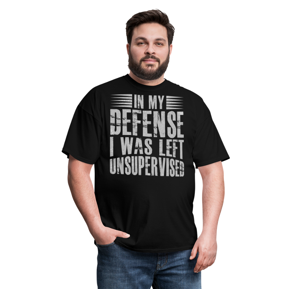 Unique In My Defense Graphic Tees Unisex Classic T-Shirt - black