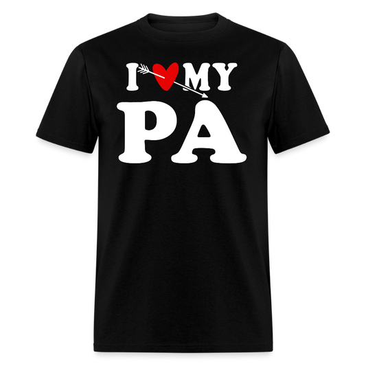 I Love My PA Tee For Father's Day T-shirt - black