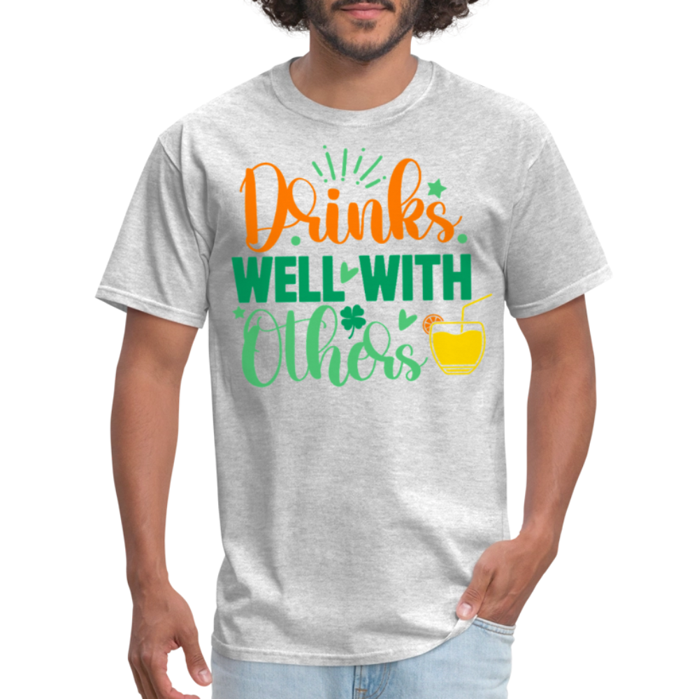 Party-Ready Tee – Drinks Well with Others Funny Shirt - heather gray