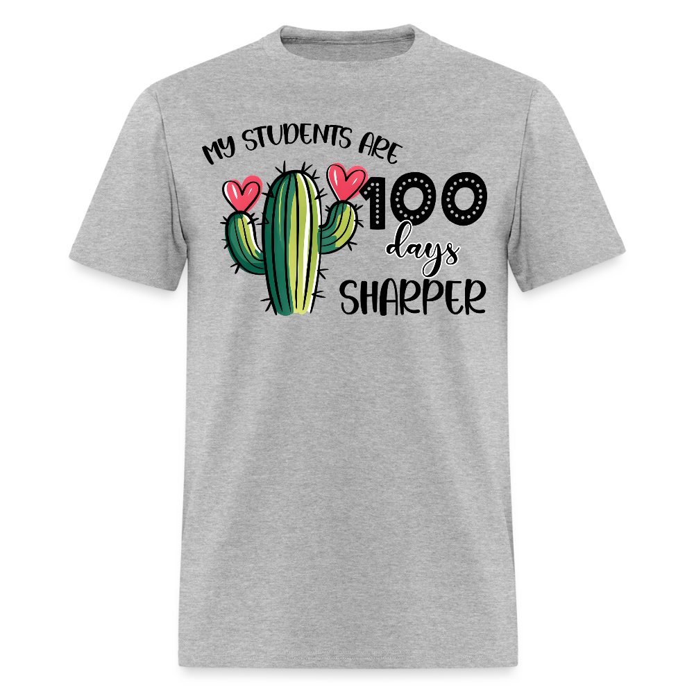100th Day Of School Outfit For Teachers Cactus Theme 100 Days T-shirt - heather gray