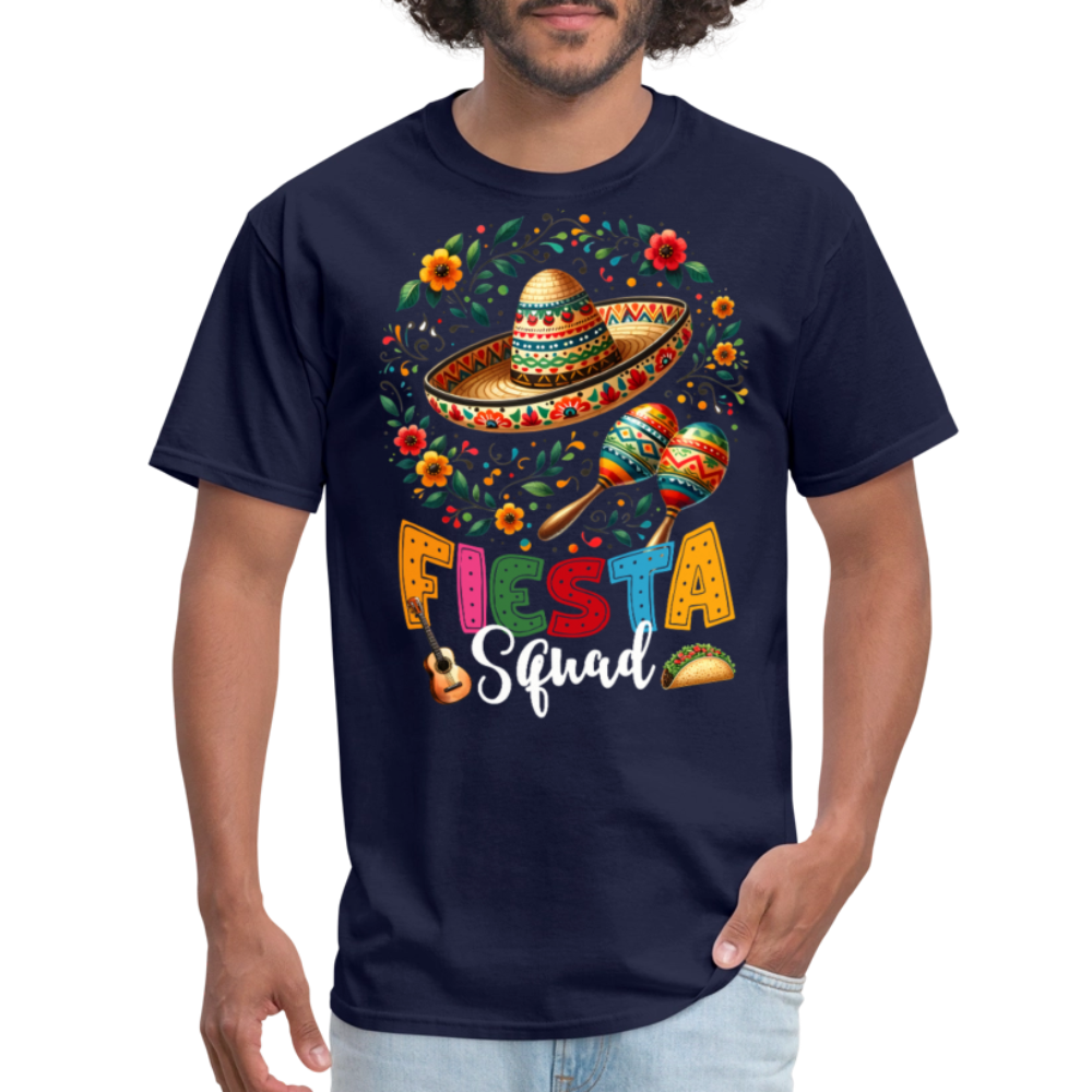 Fiesta Squad Matching Tee For Mexican Parties Cinco De Mayo T-shirt - navy