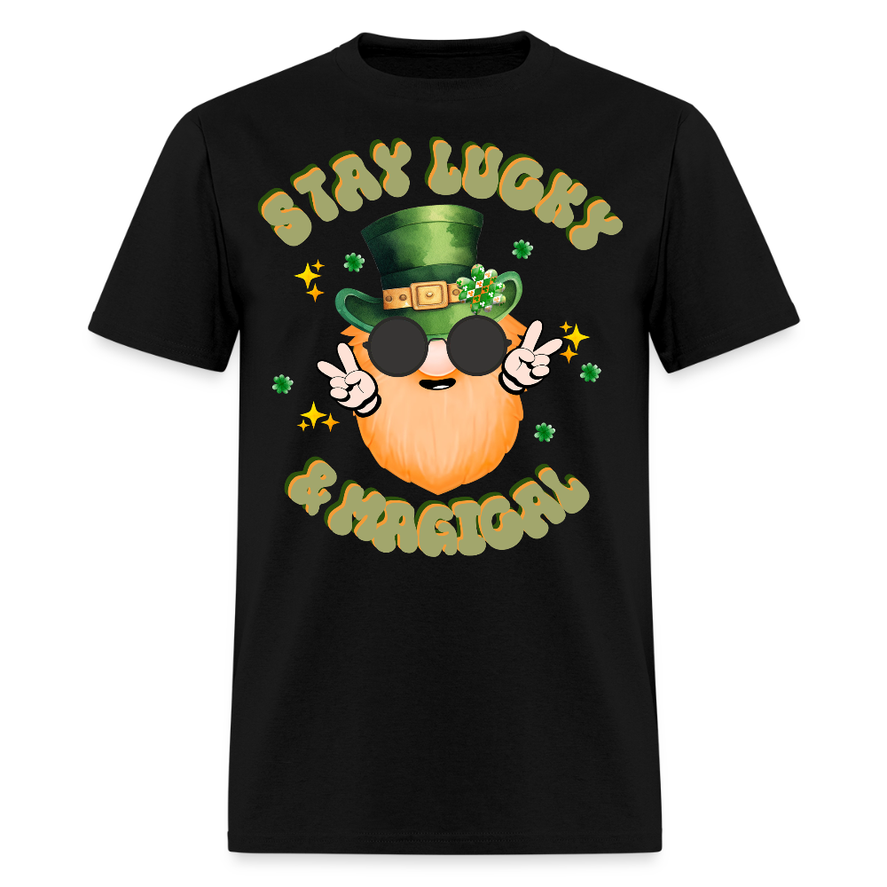 Stay Lucky And Magical Irish T-shirt - black