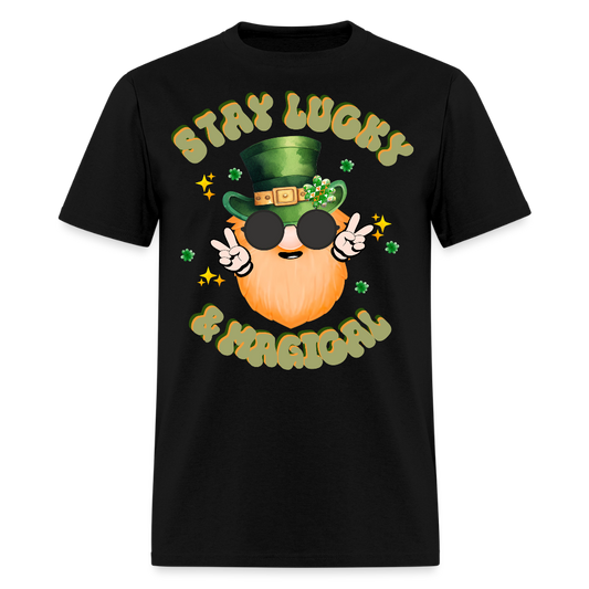 Stay Lucky And Magical Irish T-shirt - black