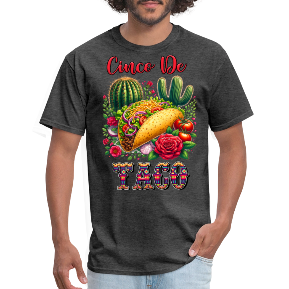 Funny Mexican Food Tee Cinco de Mayo Taco T-shirt - heather black