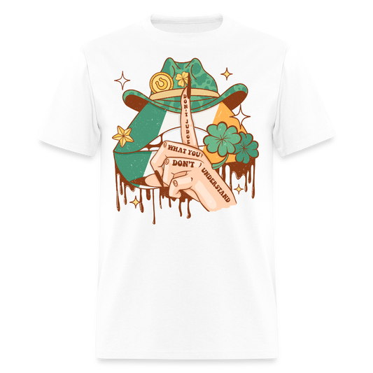 St Patrick’s Day Western Cowboy Hat T-shirt - white