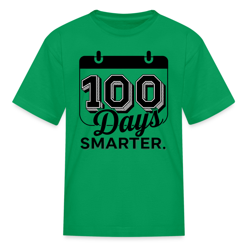 100 Days Smarter Shirt For Students 100th Days Celebration T-shirt - kelly green