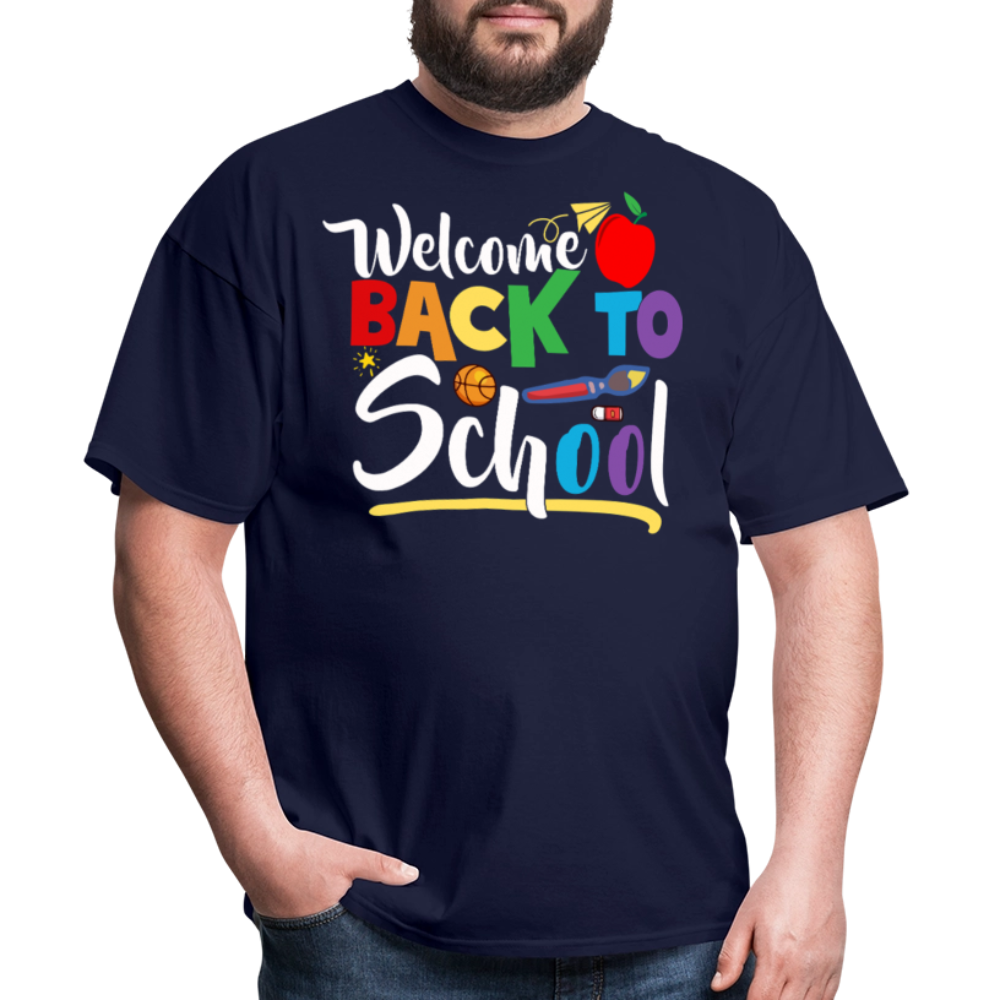 Welcome Back to School Shirt for Teachers First Day of school T-shirt - navy