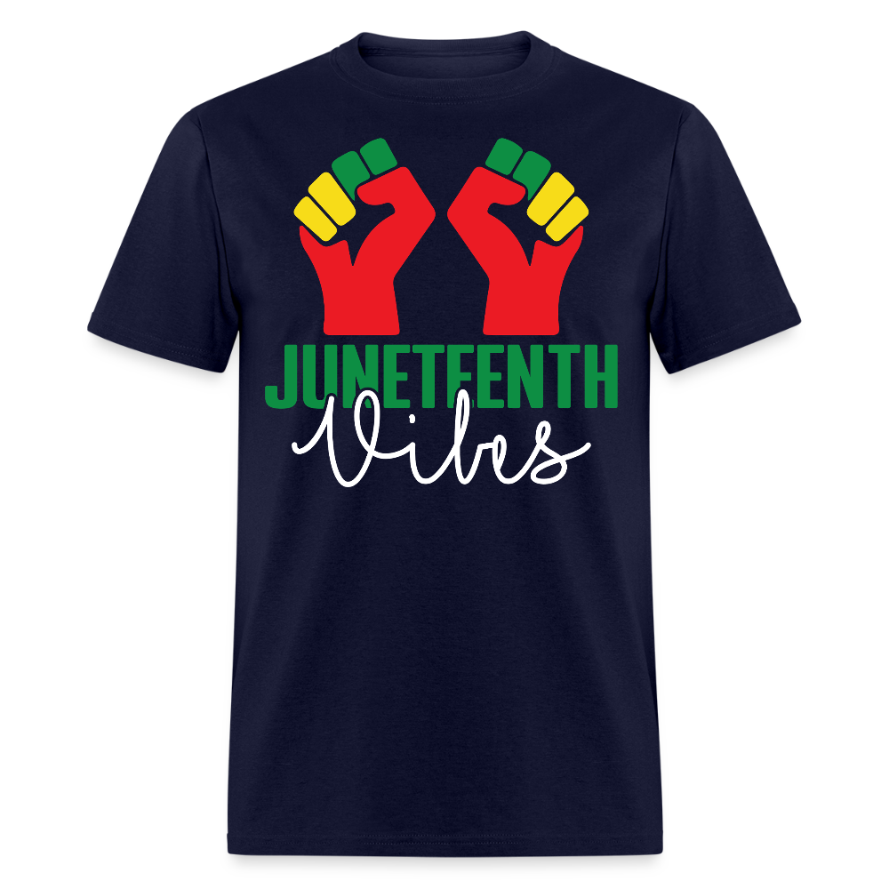 Juneteenth Vibes African American Freedom T-shirt - navy