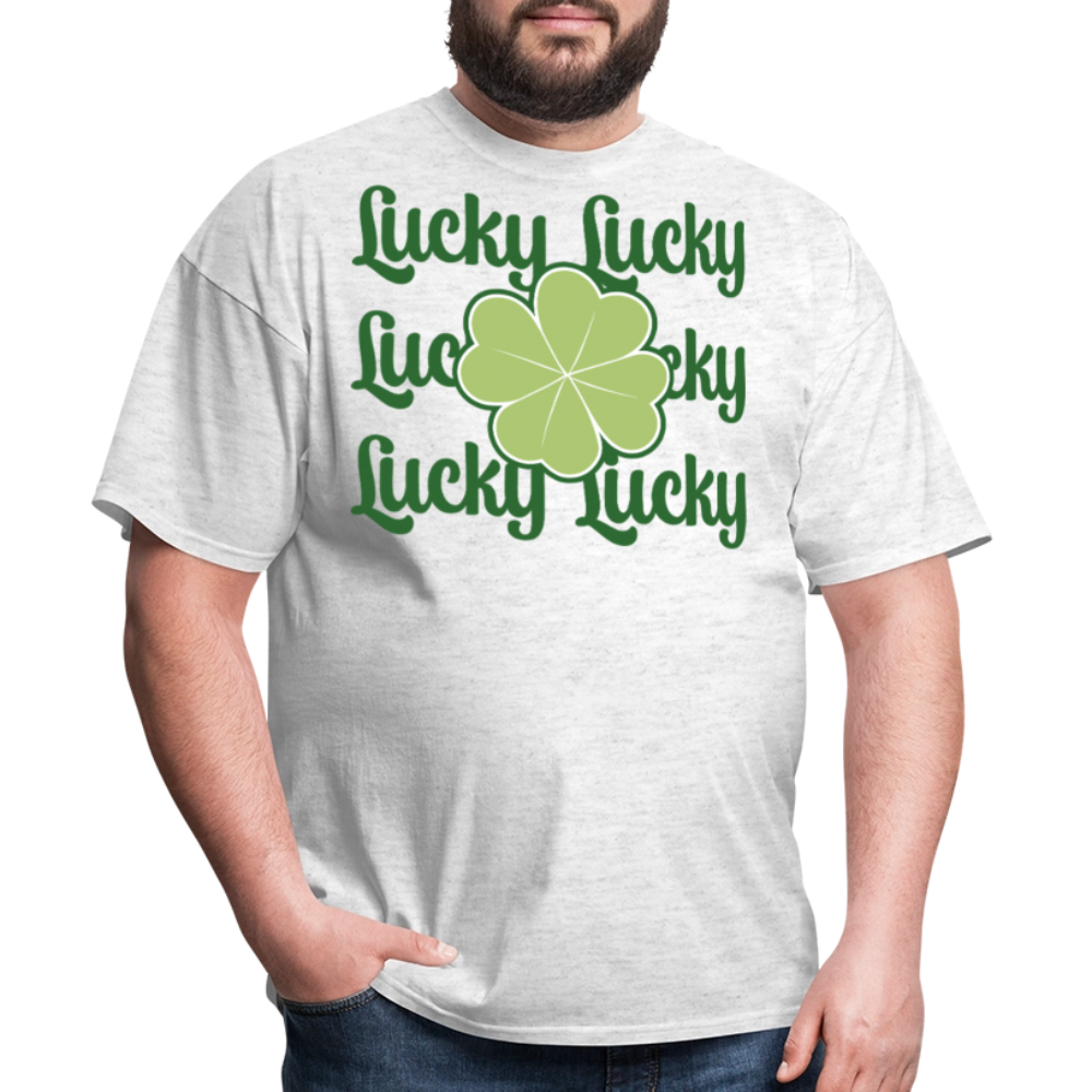 St Patrick’s Day Lucky Clover T-shirt - light heather gray