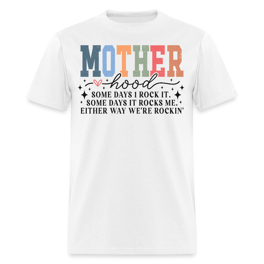 Cute Motherhood Graphic Tee Mom Life T-shirt - white