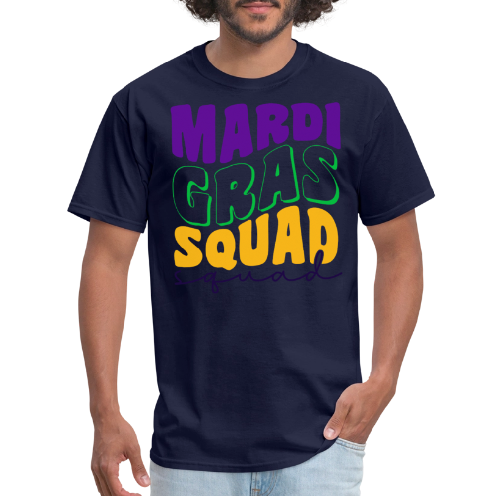 Mardi Gras Squad Matching Shirts Funny Mardi Gras Party T-shirt - navy