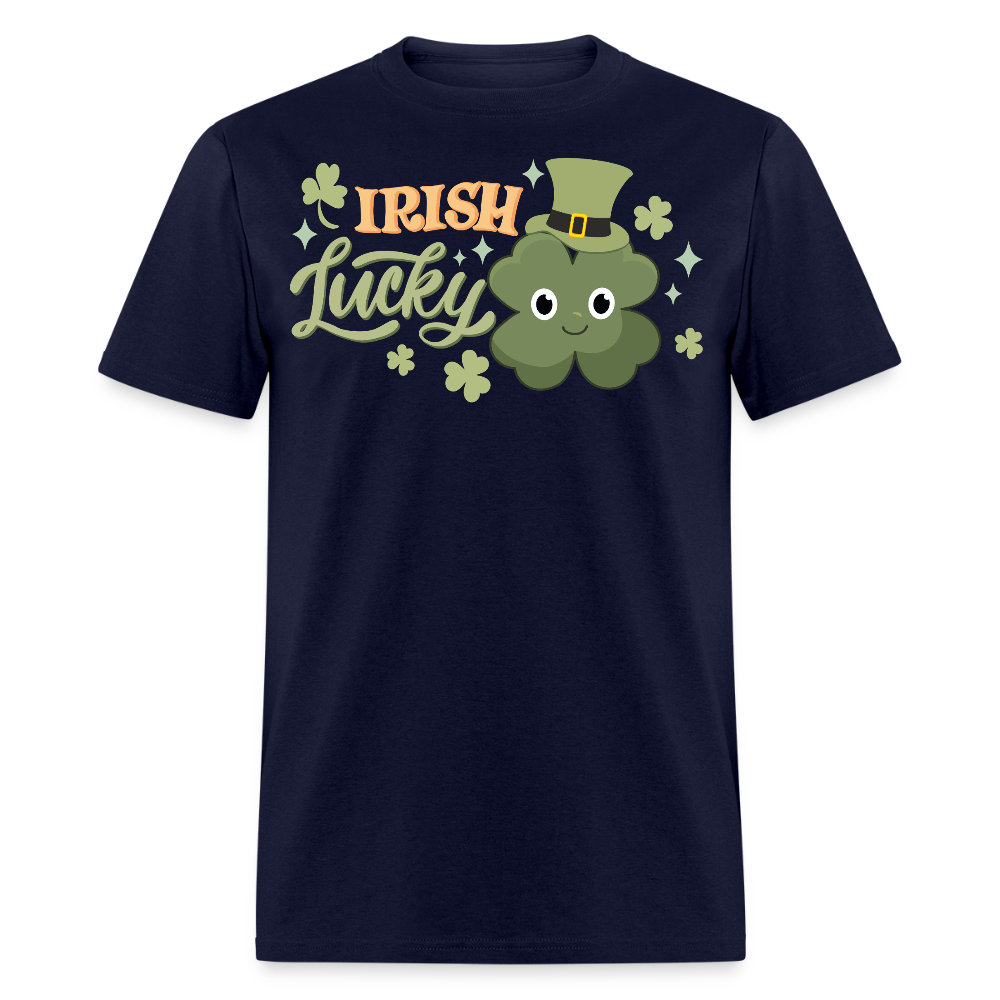 St Patrick’s Day Lucky Clover Irish Shamrock T-shirt - navy