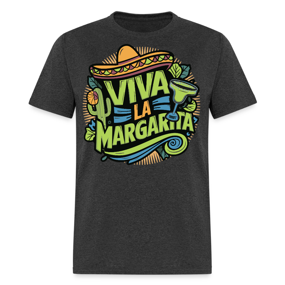 Viva La Margarita Graphic Tee For Cocktail Lovers T-shirt - heather black