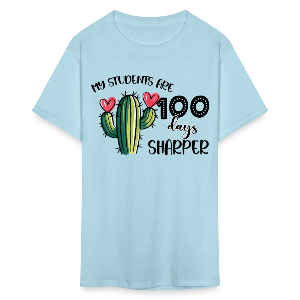 100th Day Of School Outfit For Teachers Cactus Theme 100 Days T-shirt - powder blue