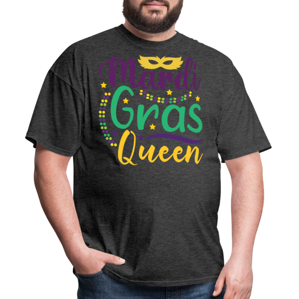 Mardi Gras Queen Tee For Women Masquerade Party T-shirt - heather black