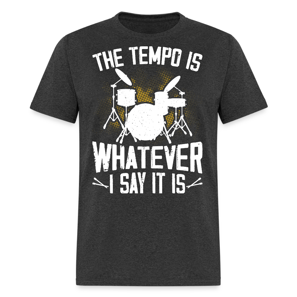 Musician Tee With Bold Tempo Statement T-shirt - heather black