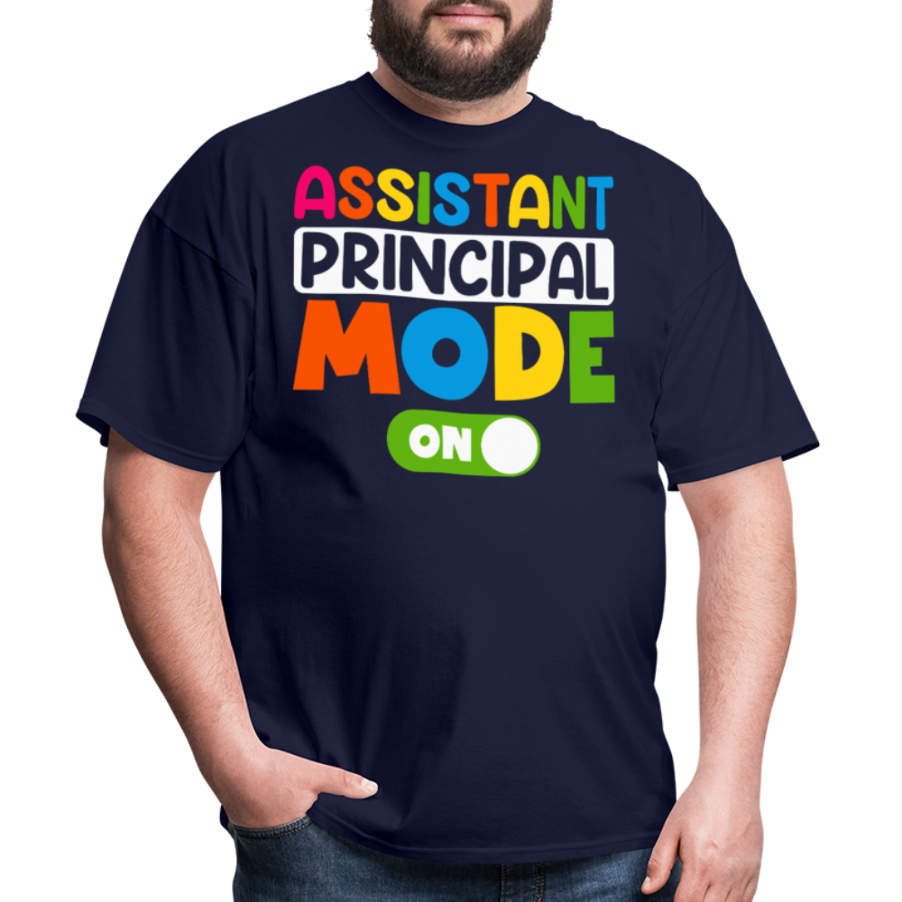 Funny Assistant Principal Shirts For Teachers Principal Mode ON T-shirt - navy