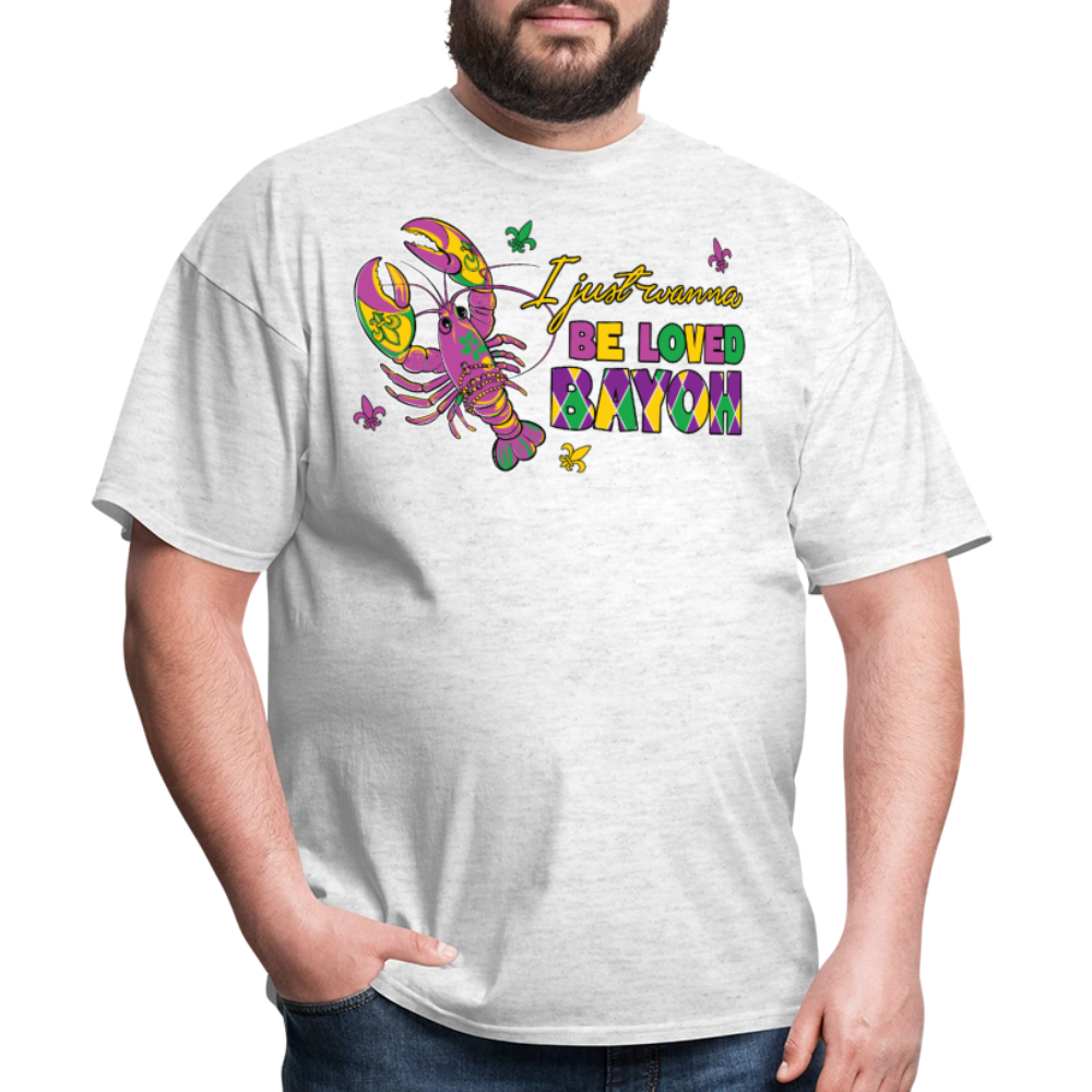 Bayou Themed Mardi Gras Shirts For Parties Crawfish T-shirt - light heather gray