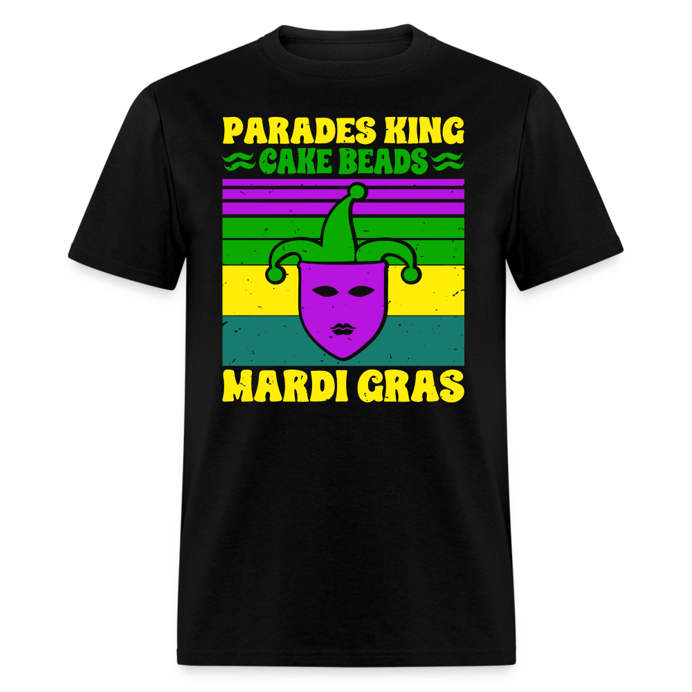 Mardi Gras King Shirt for Parades Louisiana Festival Mask T-shirt - black