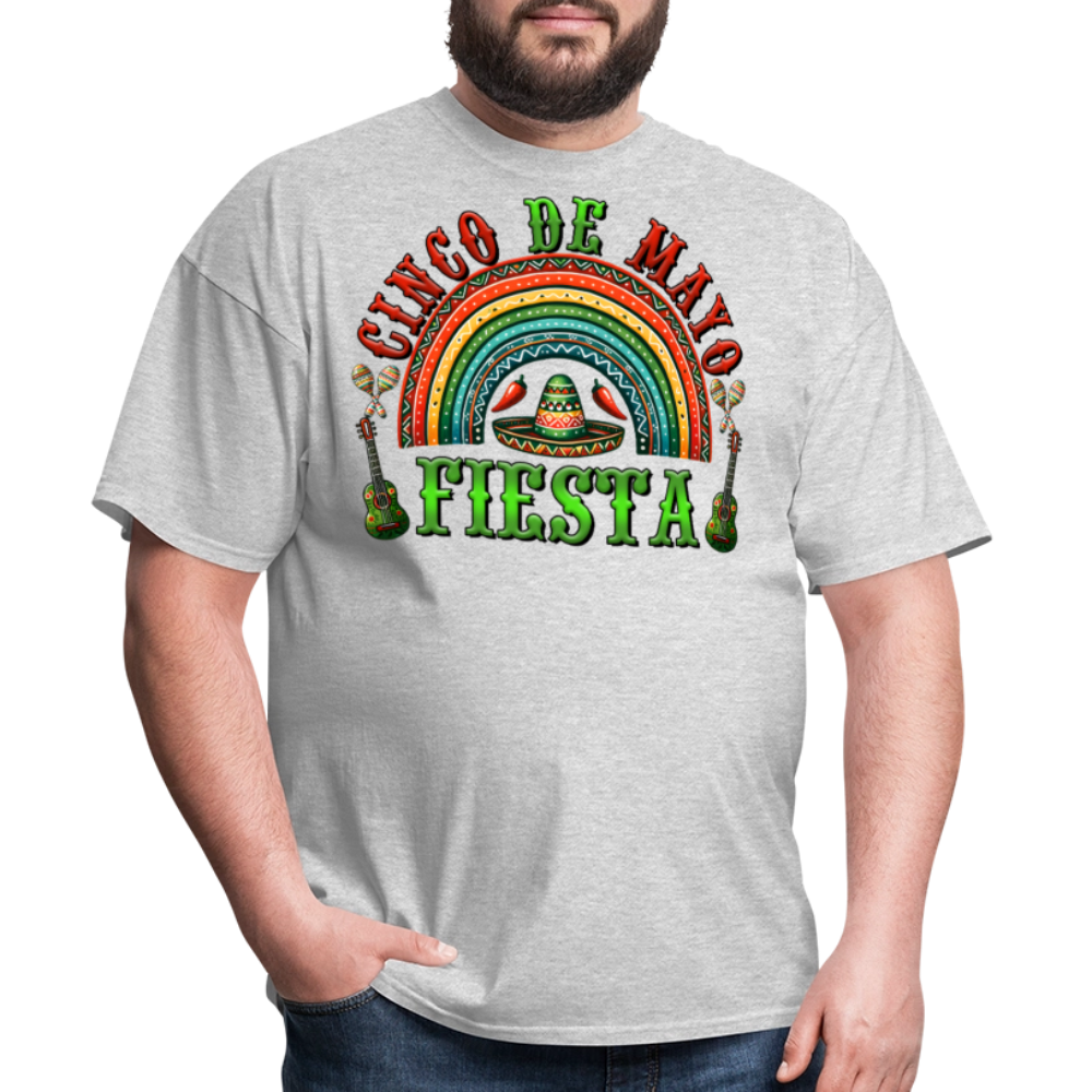 Mexican Culture-inspired Festival Tees Cinco de Mayo Fiesta T-shirt - heather gray