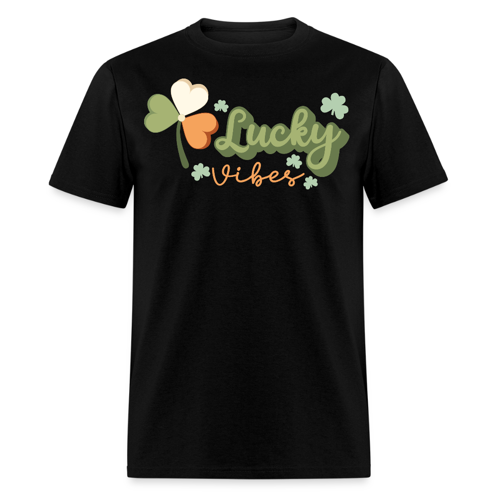 St Patrick’s Day Lucky Vibes T-shirt - black