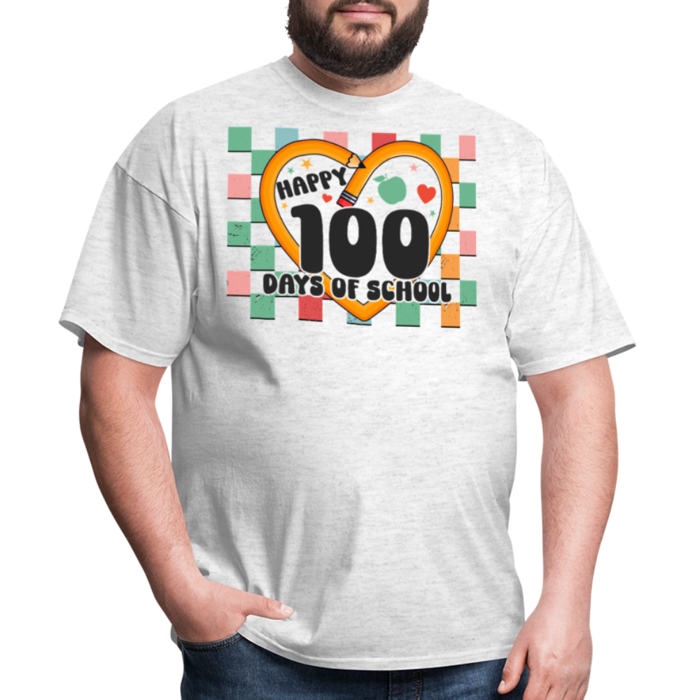 100 Days of school Shirt For Teachers Unisex Tee - light heather gray