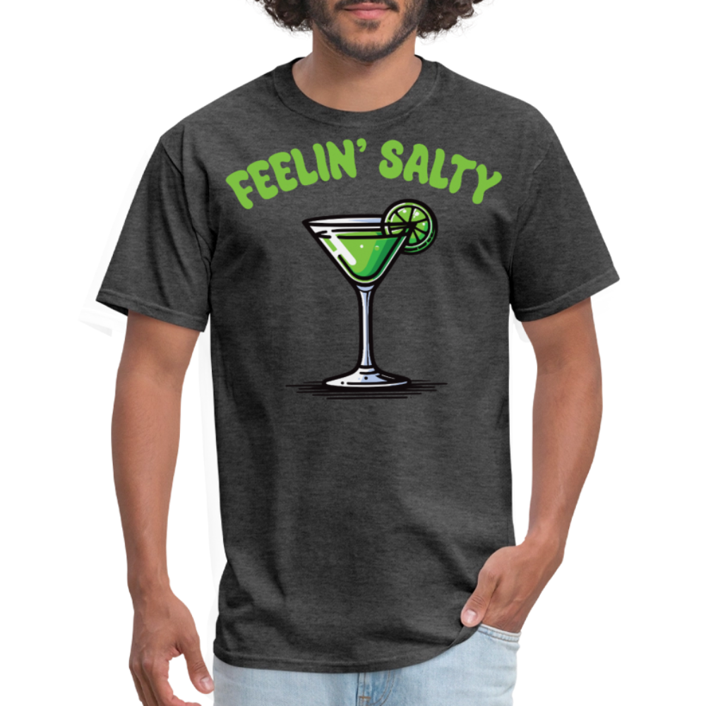 Feelin’ Salty Margarita Graphic Tee Mexican Fiesta Drinking T-shirt - heather black